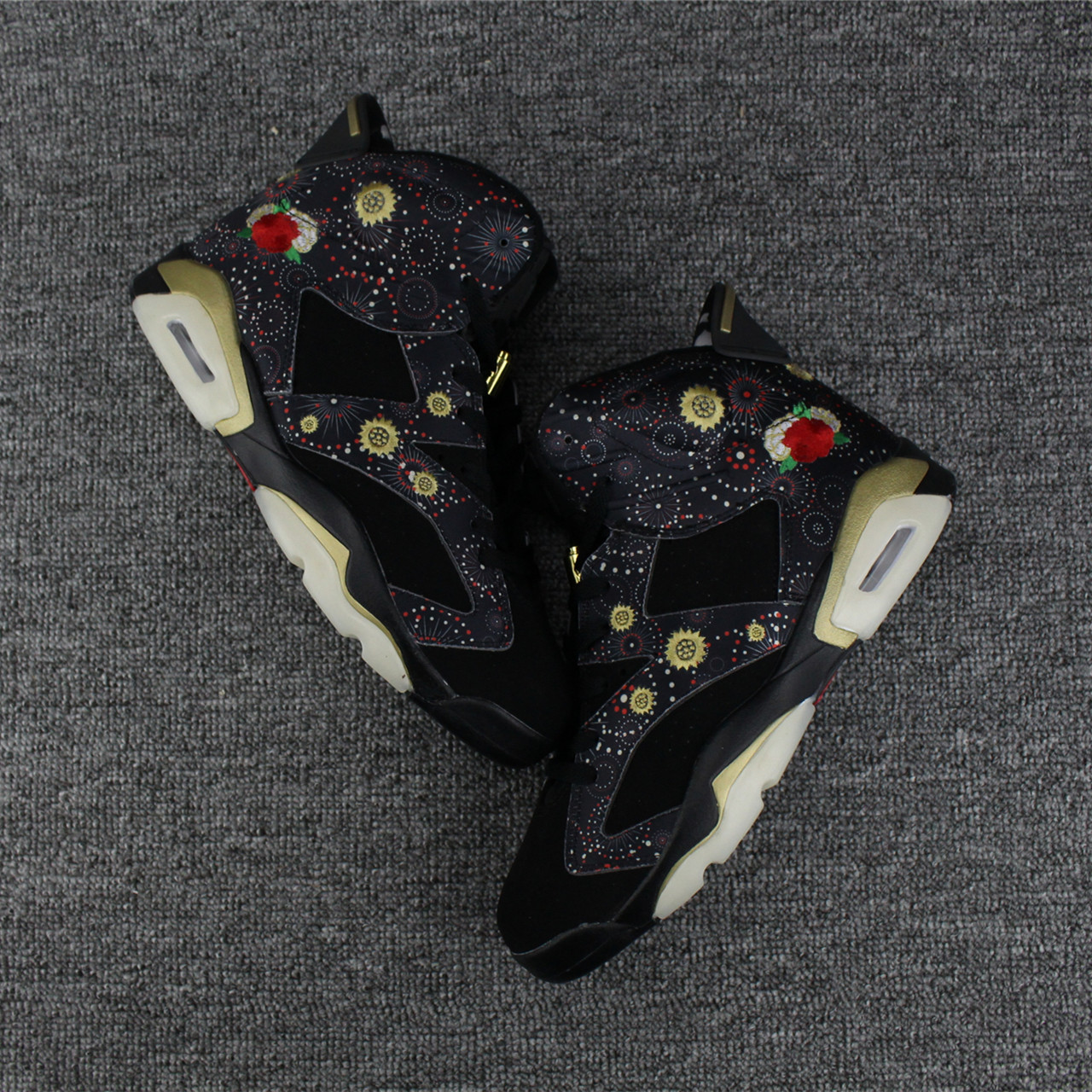 Air Jordan 6 Chinese New Year Black Print Shoes